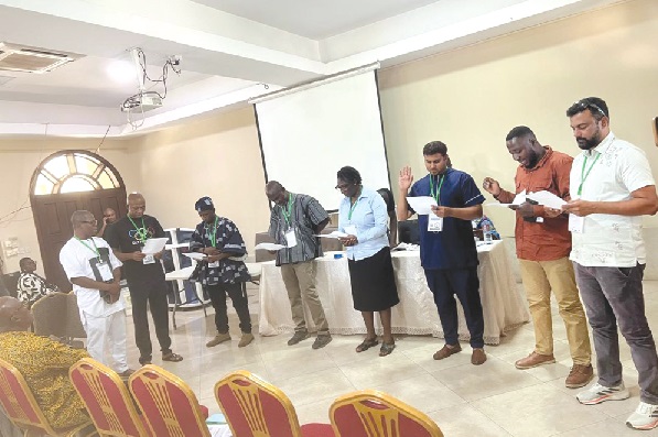 The new GCA executives being sworn into office after the election