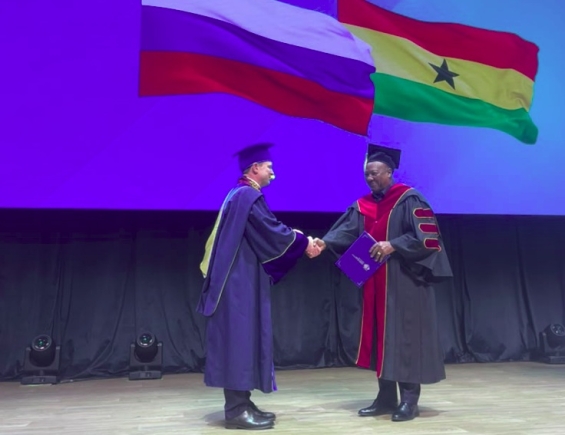 President Mahama receives Honorary Doctorate from RUDN University