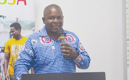 Dr Davis Mawuena Aweso, Lead Researcher, Speaking at the forum