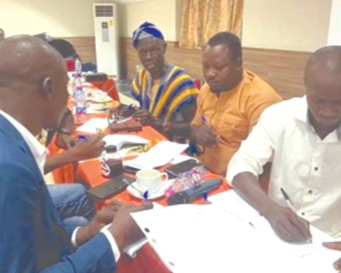 Some of the paralegals in a group discussion