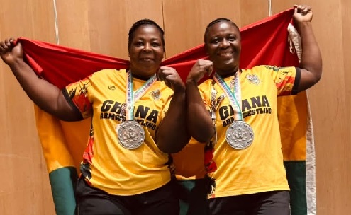 Golden Arms grab four silver medals on opening day at World Armwrestling Championships