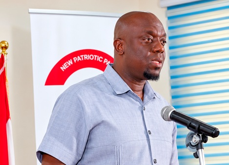Justin Kodua Frimpong — NPP General Secretary, speaking at the press briefing