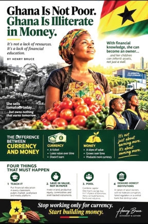 Ghana is not poor, but illiterate in money