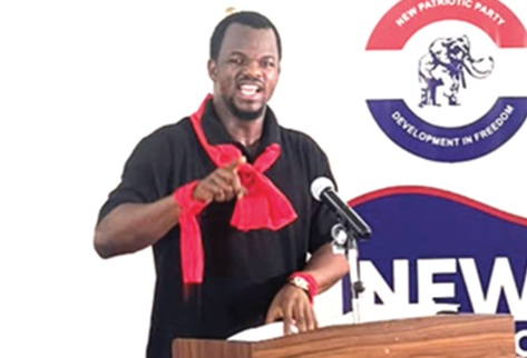 Abanga Fuseini Yakubu, NPP Youth Organiser, addressing the press conferenceAbanga Fuseini Yakubu, NPP Youth Organiser, addressing the press conference