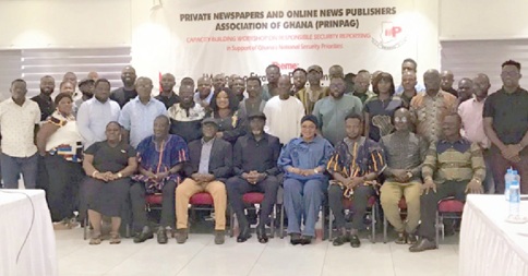 Some dignitaries and participants after the workshop. Picture: ESTHER ADJORKOR ADJEI 