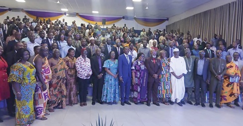 Dignitaries and participants after the opening ceremony