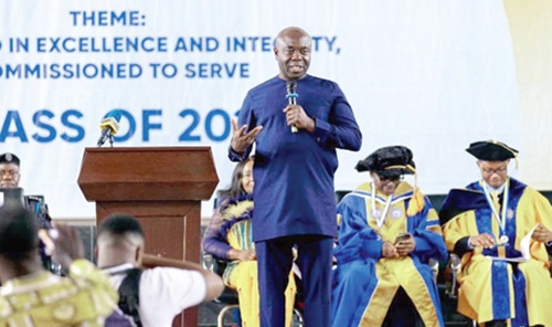 Emmanuel Kwadwo Agyekum, Minister of Labour, Employment and Job Creation, speaking at the congregation
