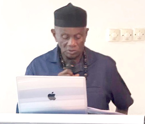 John Kwadwo Gyapong, Oti Regional Minister, addressing the participants