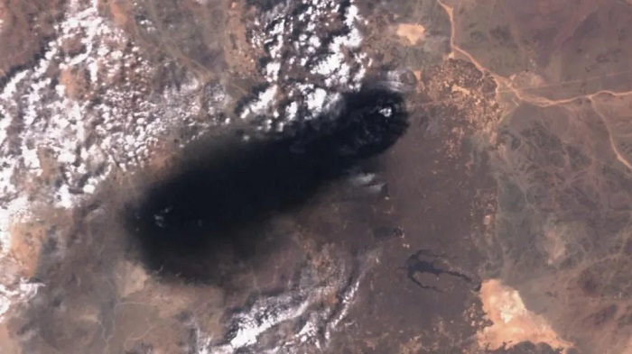 Satellite images show sites where the East-West pipeline was hit