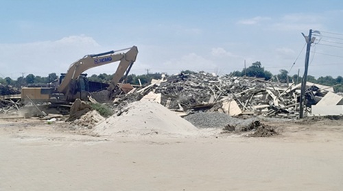 Heavy machinery were deployed for the exercise Heavy machinery were deployed for the exercise