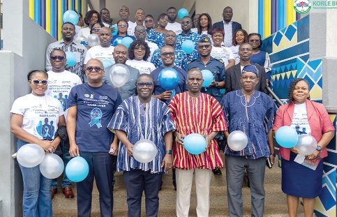Staff of Provident Insurance and that of the Urology and Nephrology Centre at the Korle Bu Teaching Hospital after the launch