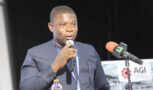 Richard Gyan-Mensah (right), Deputy Minister of Energy and Green Transition, addressing participants in the energy session of the 2026 Ghana Industrial Summit and Exhibition 