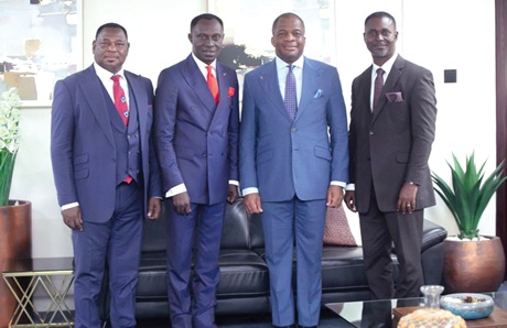 Rev Wengam (2nd from right) with other members of the Executive Presbytery of Assemblies of God, Ghana