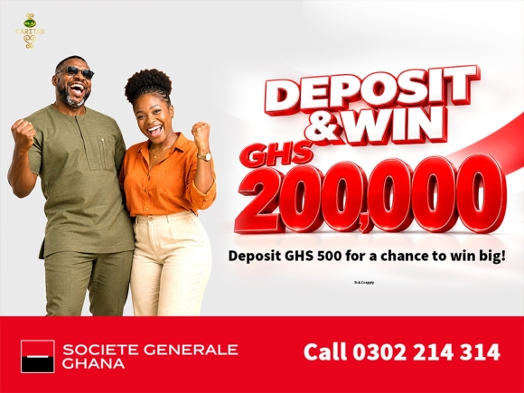 Societe Generale Ghana launches 'Deposit and Win Promo' with GH¢200,000 cash prize up for grabs