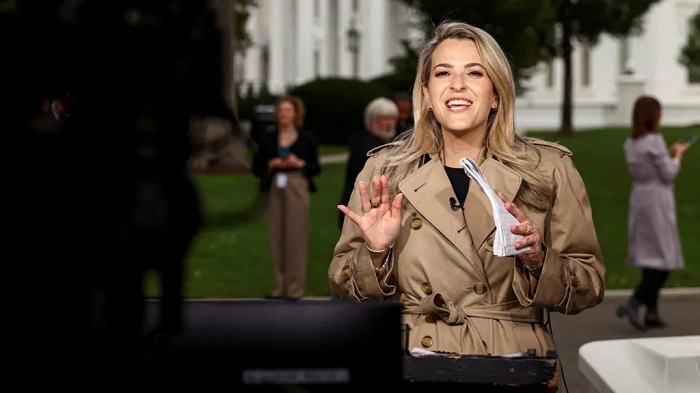 CNN White House reporter Betsy Klein, seen here back at the White House on Thursday, was reportedly denied access earlier in the day