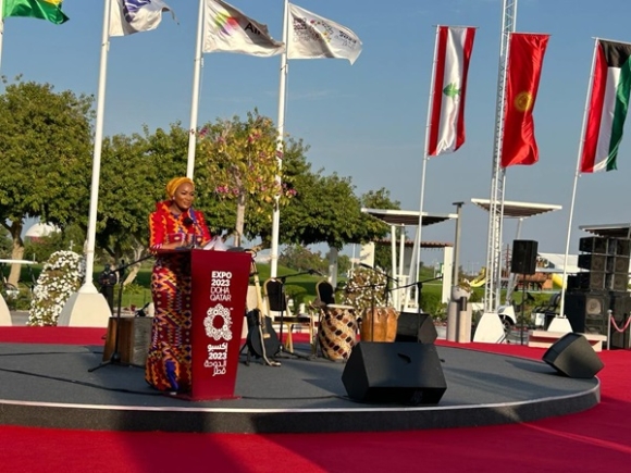 Mrs Samira Bawumia speaking 