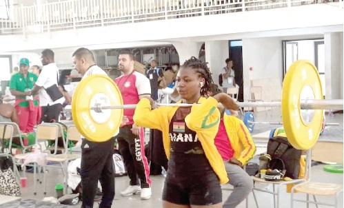 Winnifred Ntumi won gold in Weightlifting at the African Games