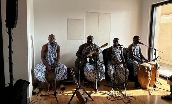 Kwanpa band provided Ghanaian music at the exhibition