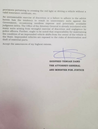 The Attorney-General's directive to the IGP The Attorney-General's directive to the IGP