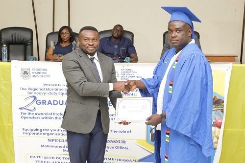 Some of the graduates were presented with certificates Some of the graduates were presented with certificates