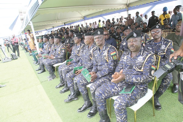 A section of police personnel at the event