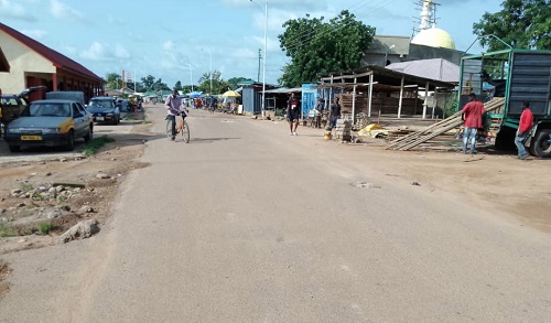A section of the town centre in Bongo 