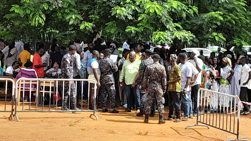 Heavy security presence at the New Juaben polling centres Heavy security presence at the New Juaben polling centres