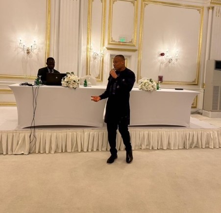 Mr Banda Abdallah Z. Khalifa making a presentation 