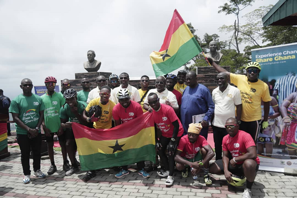 Revellers have come in their numbers to observe and join the Kwahu paragliding exercise