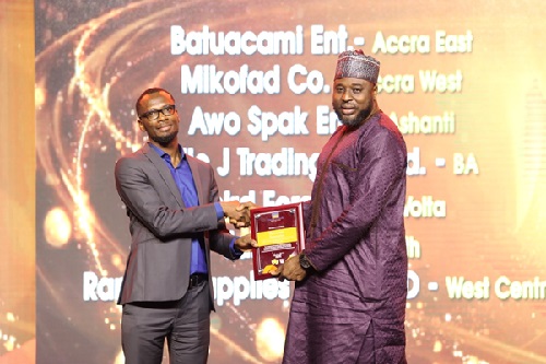 Accra East based, Batucami Enterprise receiving award for GTM Area Best Distributor. Accra East based, Batucami Enterprise receiving award for GTM Area Best Distributor.