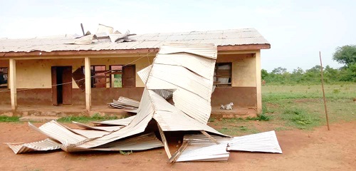 Some school buildings destroyed by rainstorm