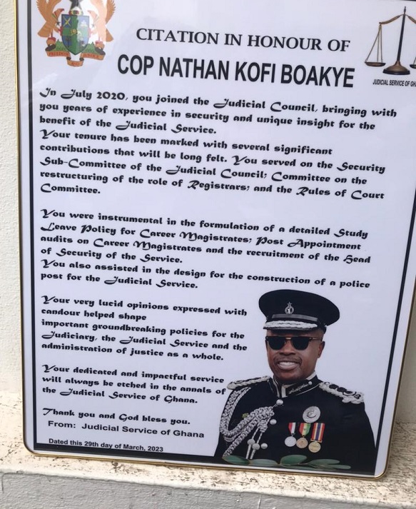 Citation for COP Kofi Boakye