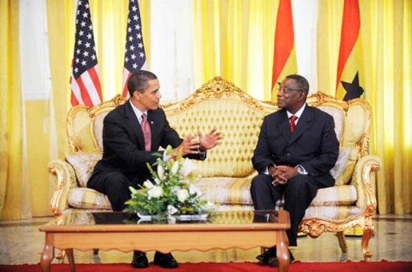 • In July, 2009 United States President Barack Obama visited Ghana and met with then President John Evans Atta Mills at the Osu Castle