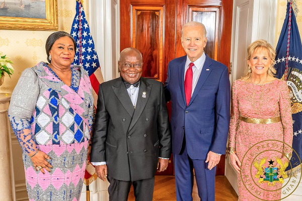 • President Akufo-Addo and First Lady Rebecca Akufo-Addo visited President Joe Biden and his wife Jill Biden at the White House in December 2022