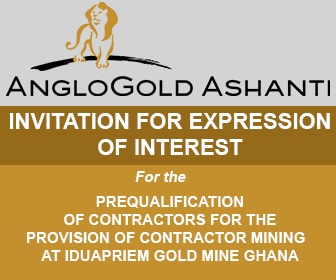 INVITATION FOR EXPRESSION OF INTEREST – PREQUALIFICATION OF                        CONTRACTORS FOR THE PROVISION OF CONTRACTOR MINING                          AT IDUAPRIEM GOLD MINE GHANA