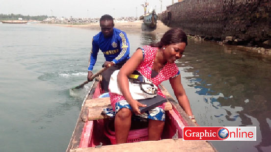 • Having a ride in a canoe could be scary or enjoyable and our reporter Shirley Asiedu-Addo seems to say so