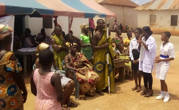 Some pupils in the area staged drama to throw light on the essence of observing basic health practices Some pupils in the area staged drama to throw light on the essence of observing basic health practices
