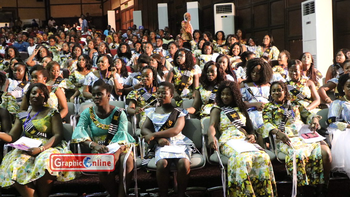 A section of the graduating students A section of the graduating students