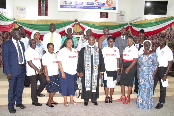 The Needy Fund team with Rev. Ansa and some of the Presbyters 