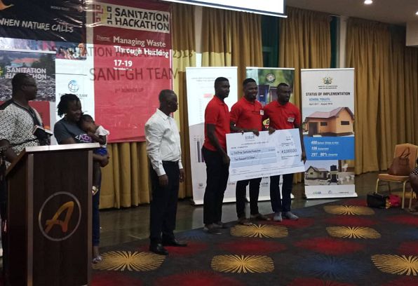 Some of winners with their cheque