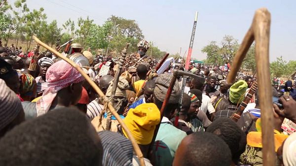 Thousands of people with various implements took part in the funeral for the late Yaa Naa held recently