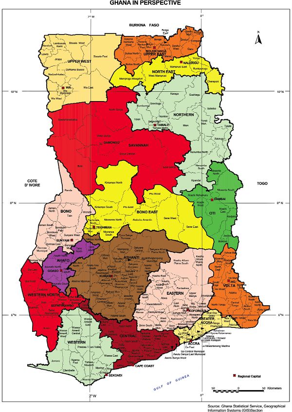 Know The 16 Regional Capitals Of Ghana Graphic Online