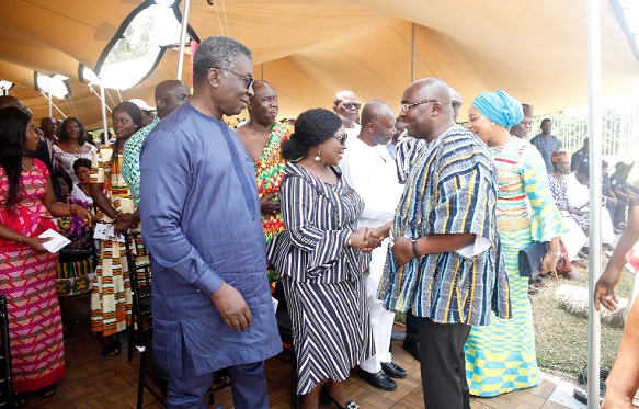 Vice President Dr Mahamudu Bawumia exchanging greetings with some Ministers of State at the event in Accra