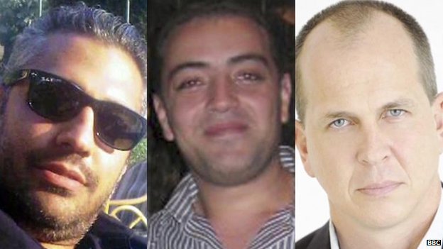 80711024 pxnbn3ke Mr Fahmy (left) and Mr Mohamed remain in jail