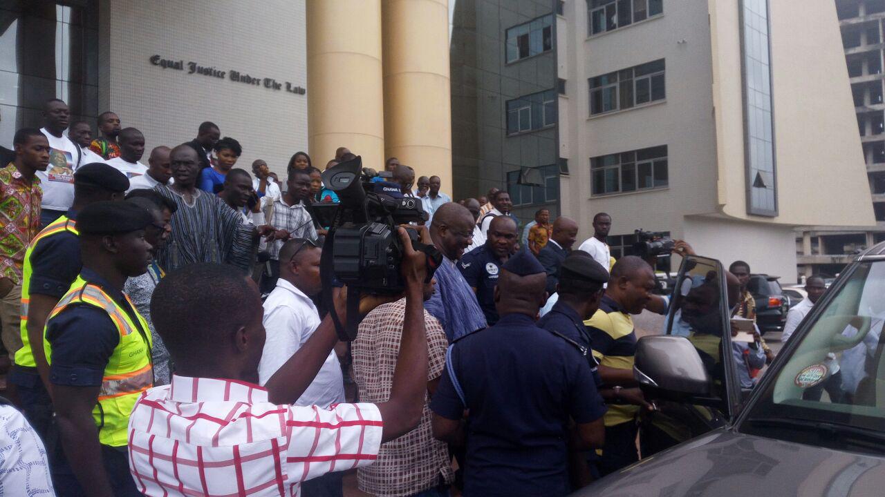 Mr Afoko leaving the court premises after the ruling on Monday. PICTURES BY EMMANUEL EBO HAWKSON