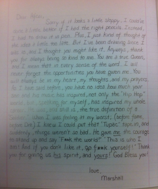 eminem letter afeni shakur 1 eminem letter afeni shakur 1