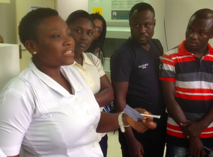 A section of the journalist interacting with the caregivers at the center A section of the journalist interacting with the caregivers at the center