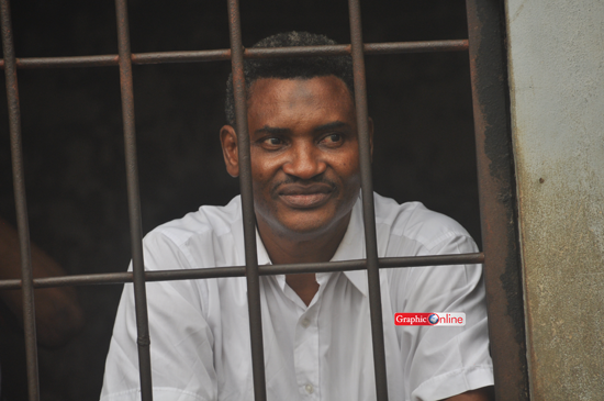 Ali Gabass locked up in a temporary cell at the Cocoa Affairs Court in Accra Ali Gabass locked up in a temporary cell at the Cocoa Affairs Court in Accra