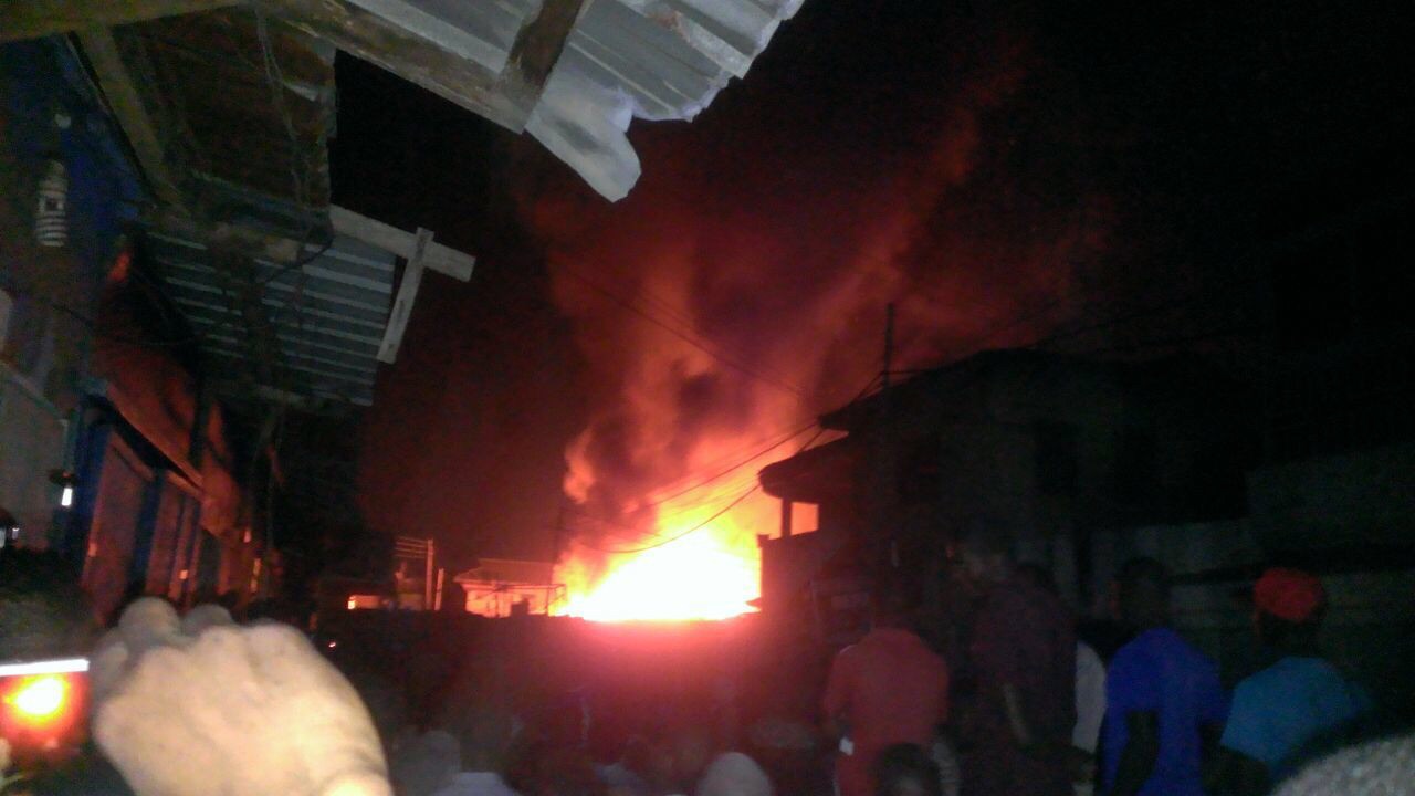 Fire at TIP Toe Lane, Nkrumah Circle Accra, Ghana