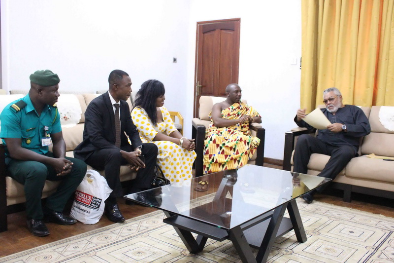President Rawlings with the delegation from Suma Ahenkro President Rawlings with the delegation from Suma Ahenkro